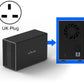 Frendorf | Blueendless USB-B-Schnittstelle 3,5 Zoll 2-Bay RAID-Kombinationsarray HDD externe Gehäuse (UK-Stecker)
