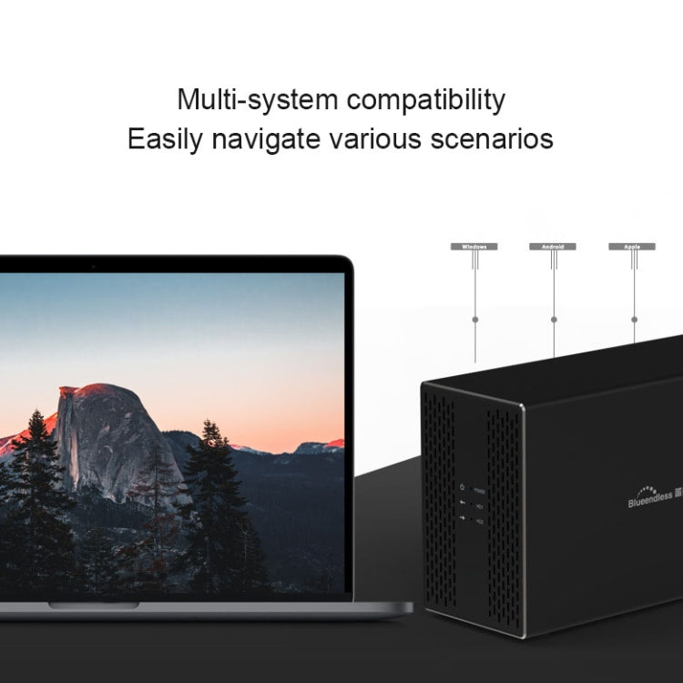 Frendorf | Blueendless USB-B-Schnittstelle 3,5 Zoll 2-Bay RAID-Kombinationsarray HDD externe Gehäuse (UK-Stecker)