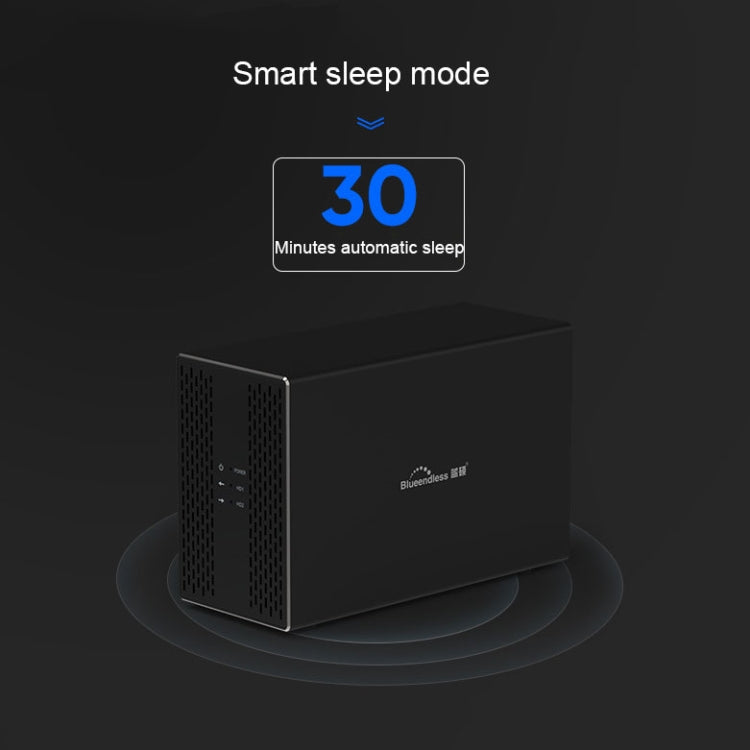 Frendorf | Blueendless USB-B-Schnittstelle 3,5 Zoll 2-Bay RAID-Kombinationsarray HDD externe Gehäuse (UK-Stecker)