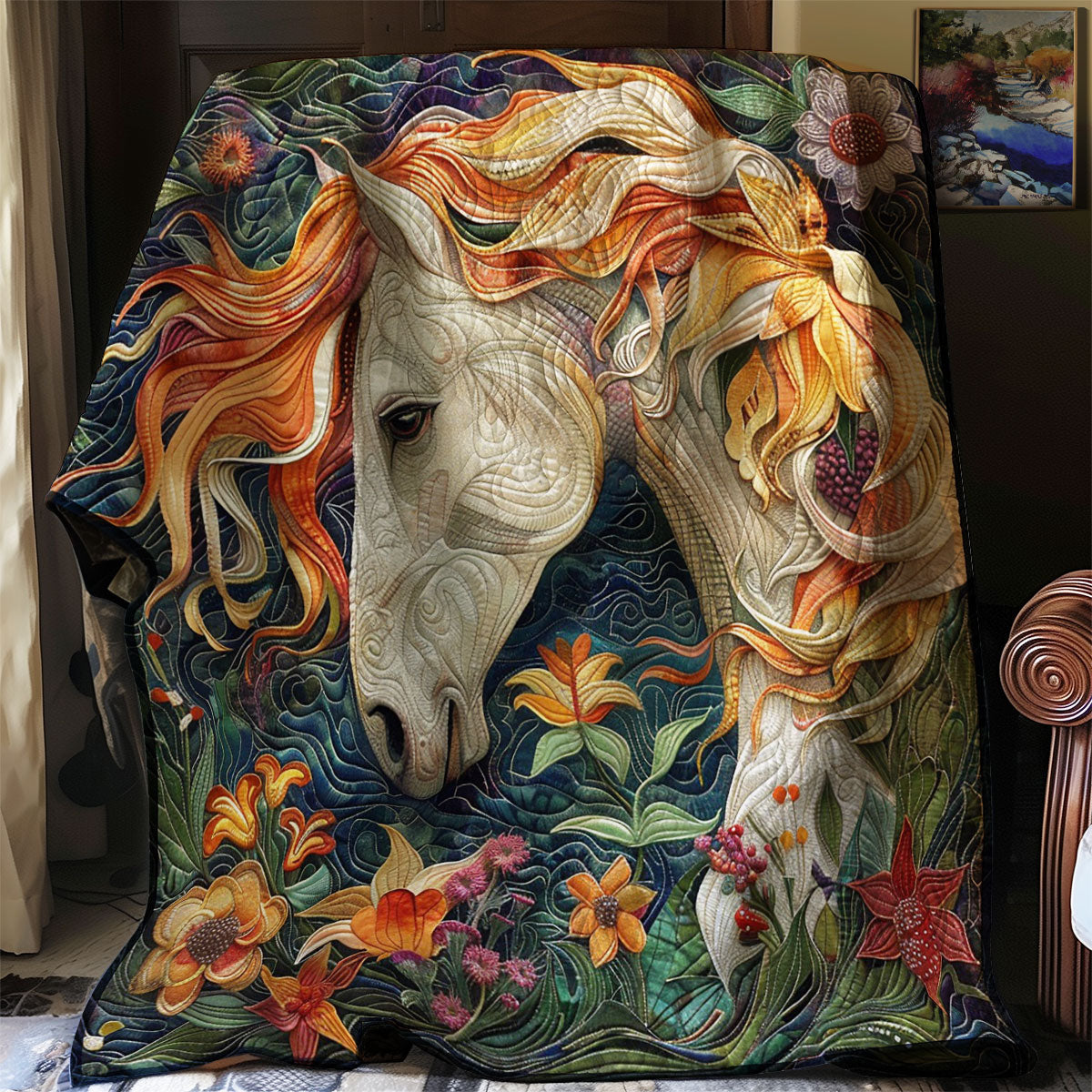 Floral Horse Decke