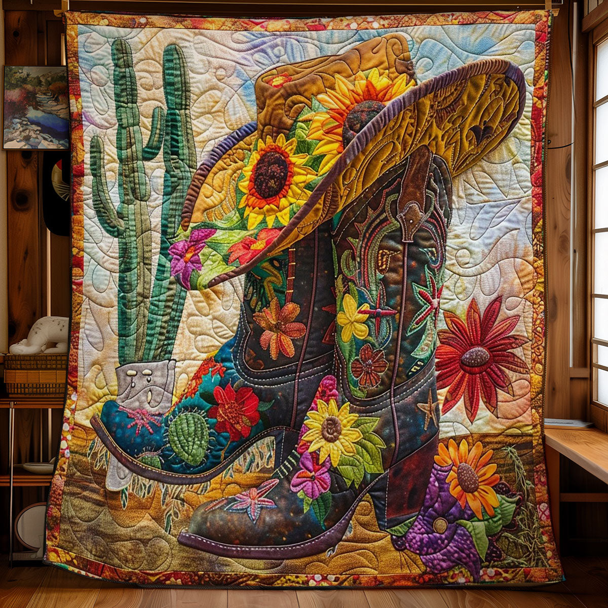 Sonnenblumen Stiefel Quilt