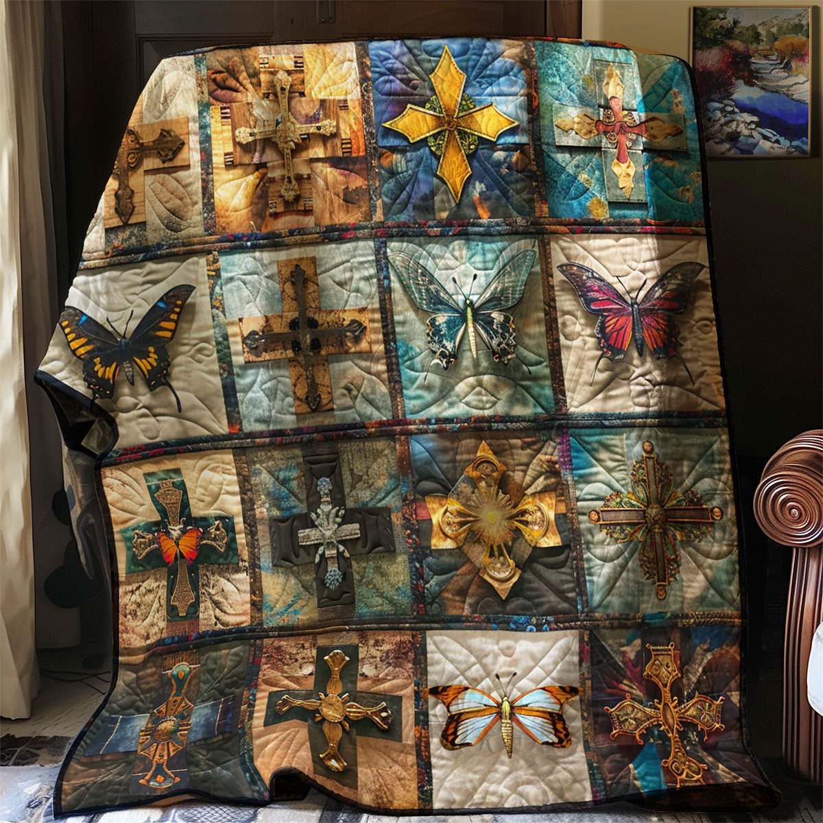 Butterfly Christian Cross Bettwäsche