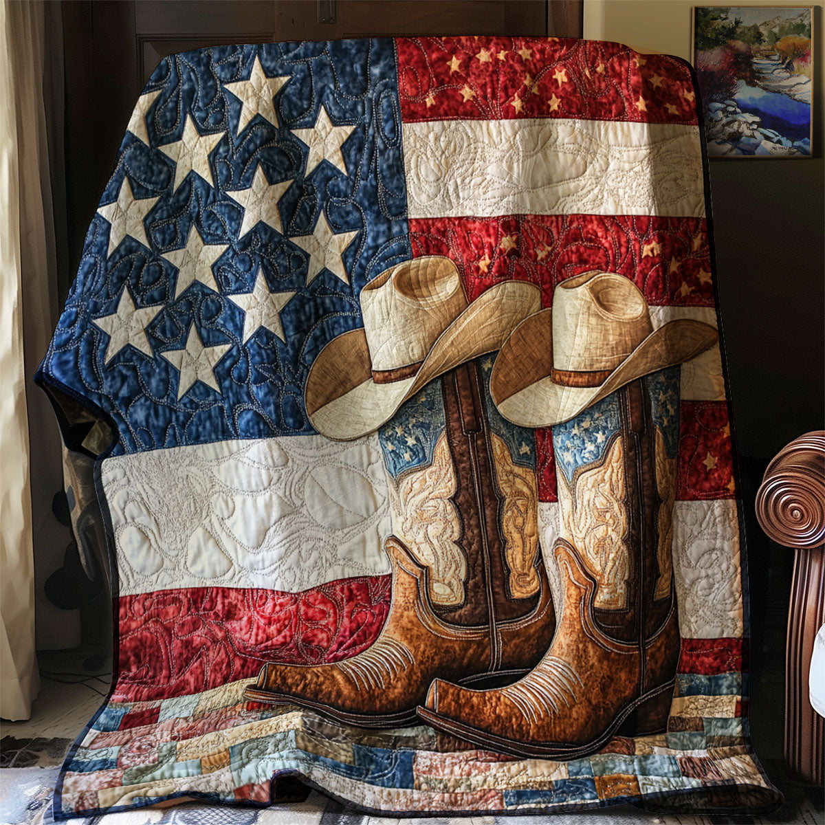 Cowboy Love America Quilt