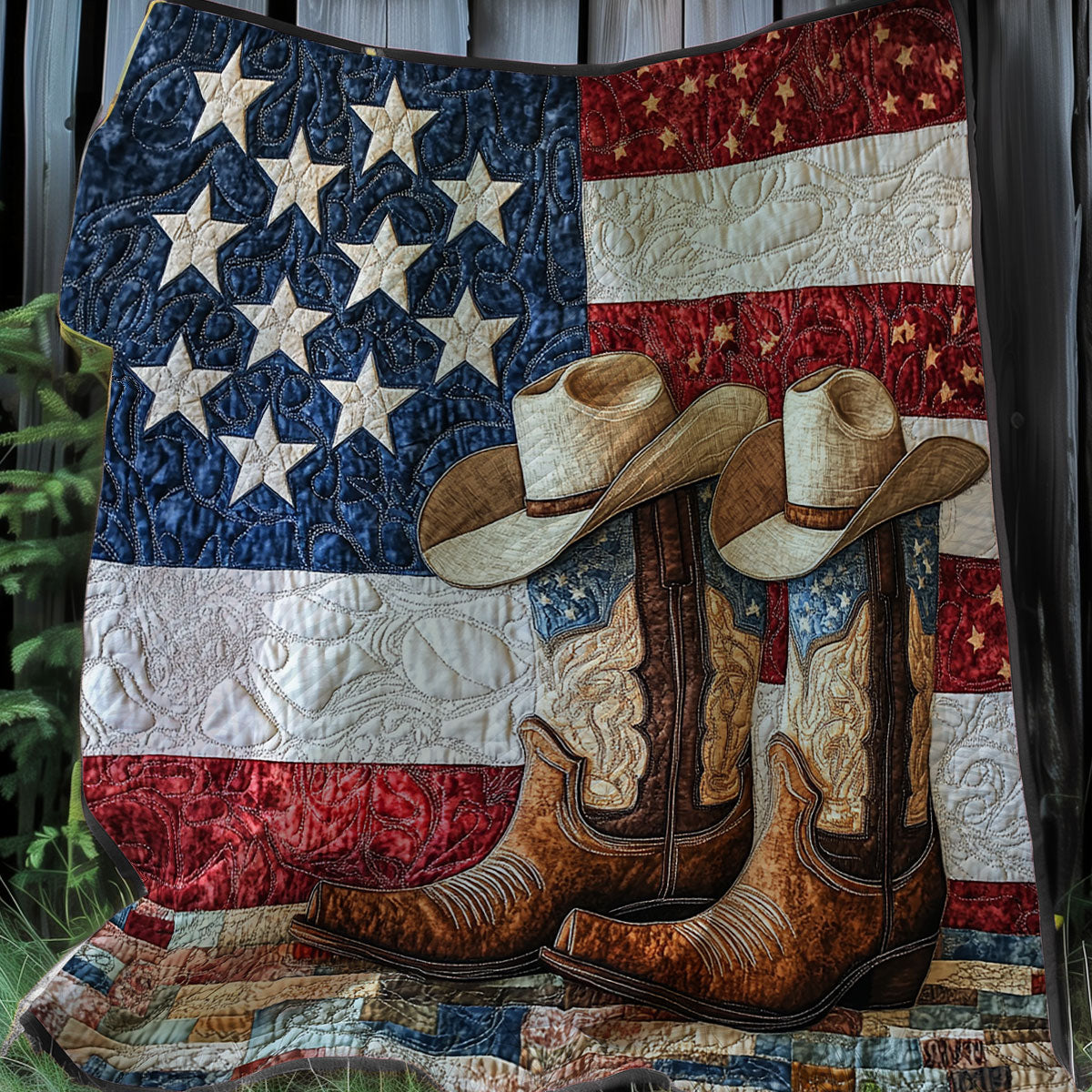 Cowboy Love America Quilt