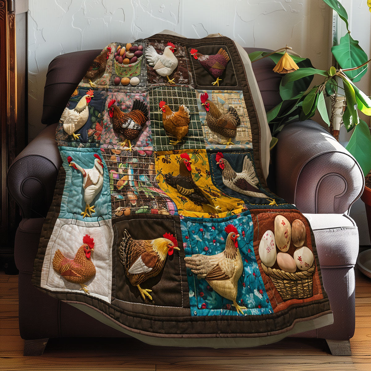 Hühner und Eier Quilt