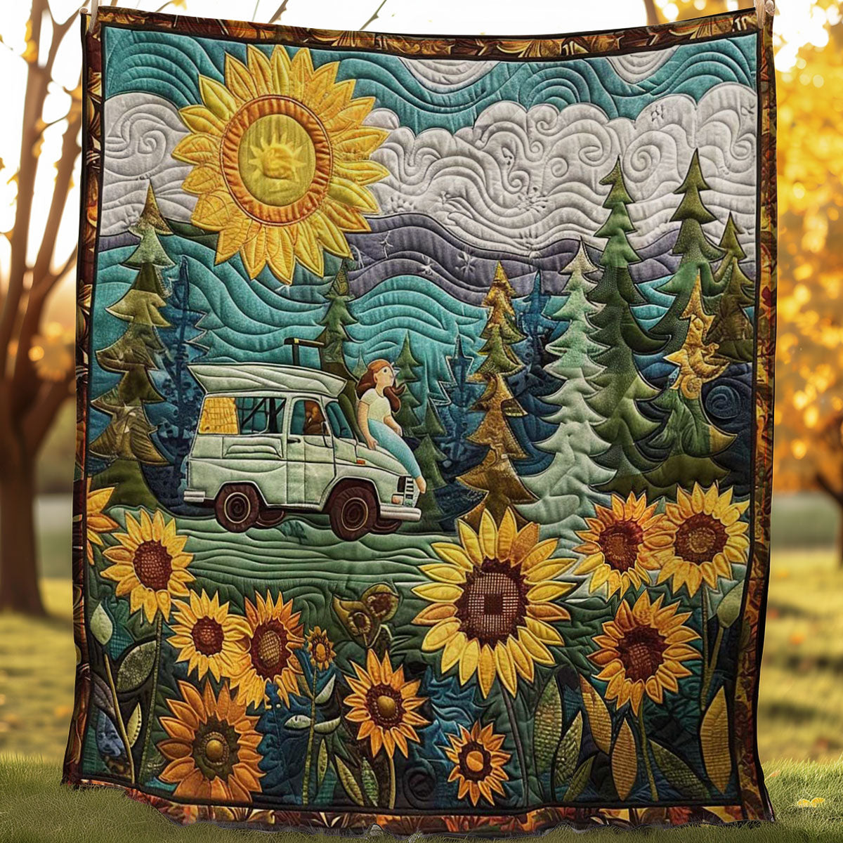 Blooming Camper Steppdecke