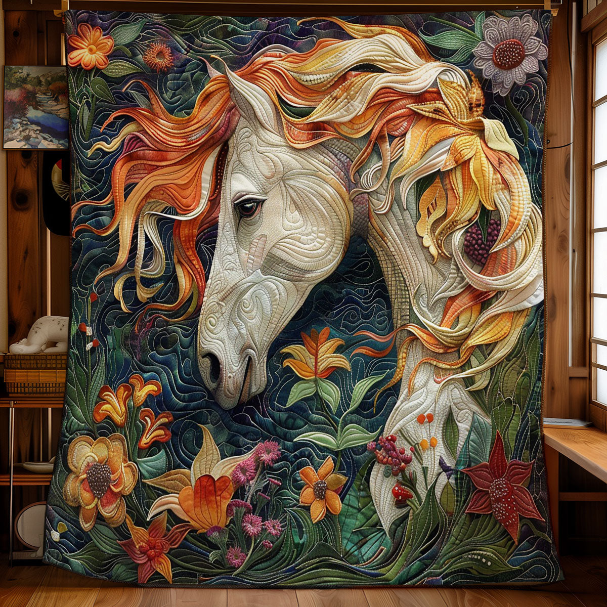 Floral Horse Decke