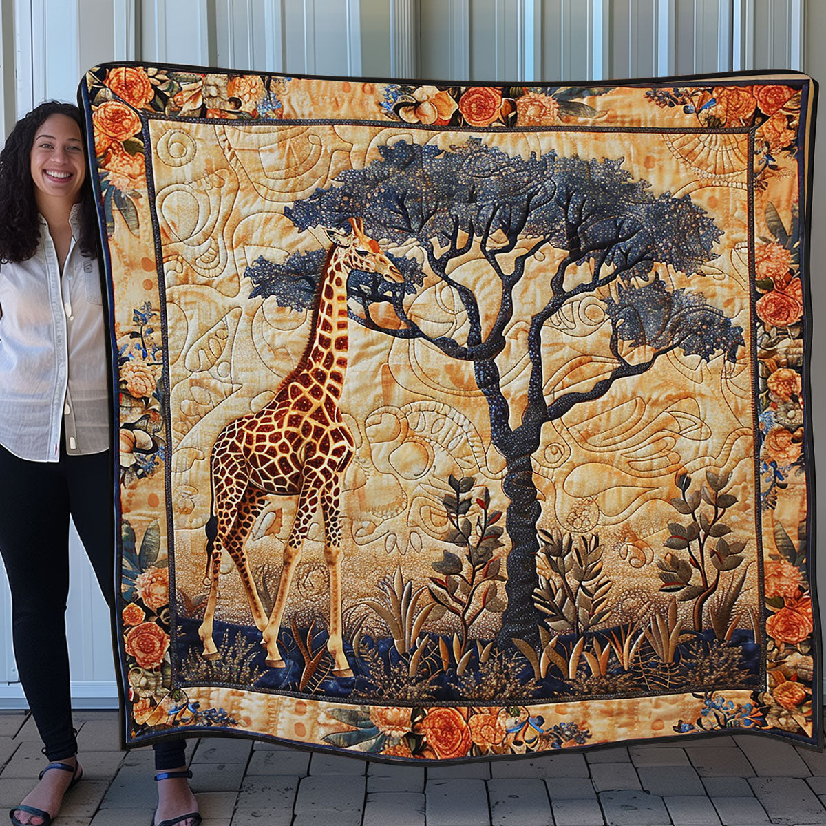 Giraffe Im Safari Quilt
