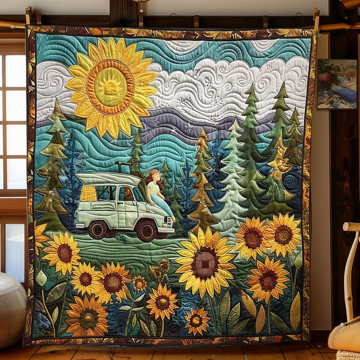Blooming Camper Steppdecke
