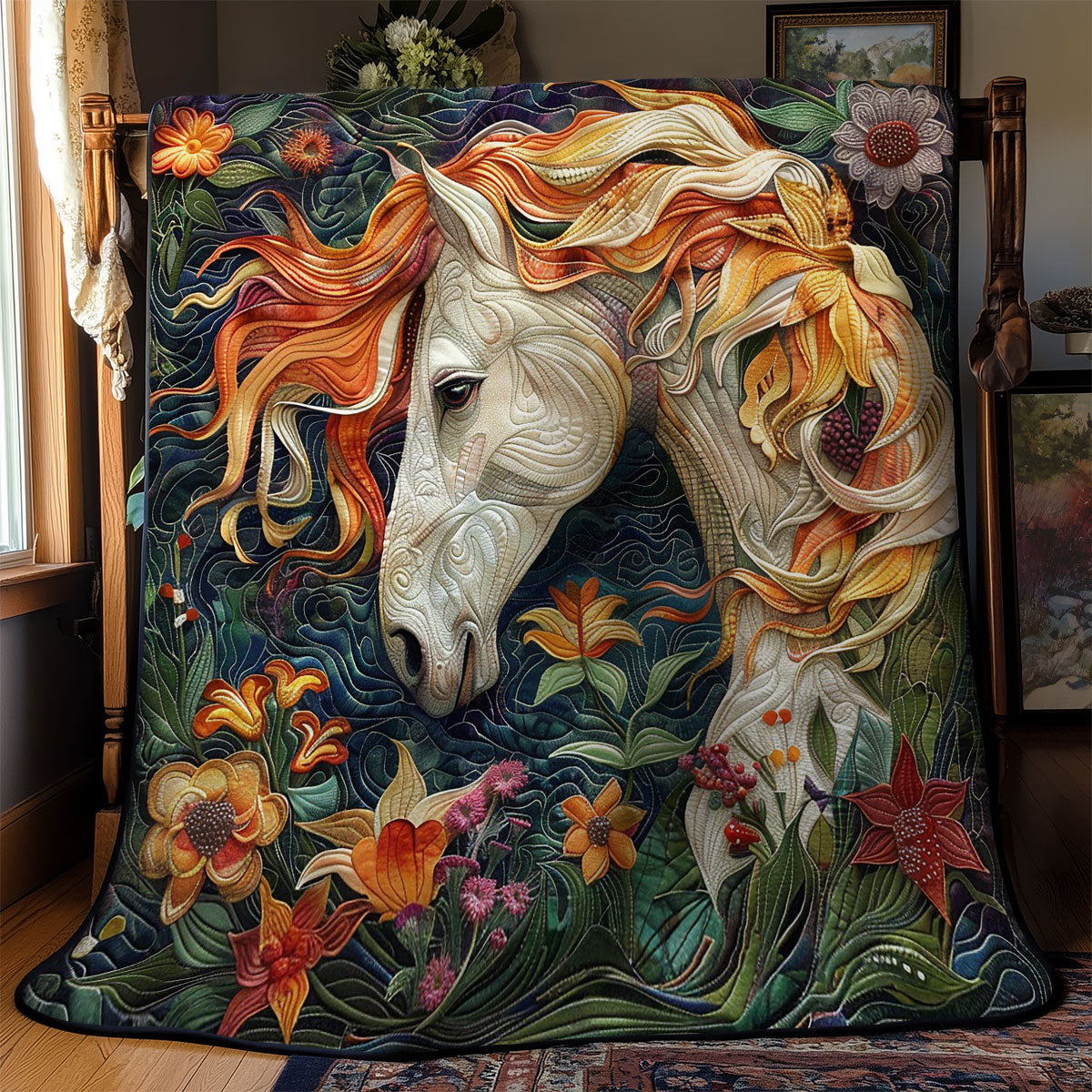 Floral Horse Decke