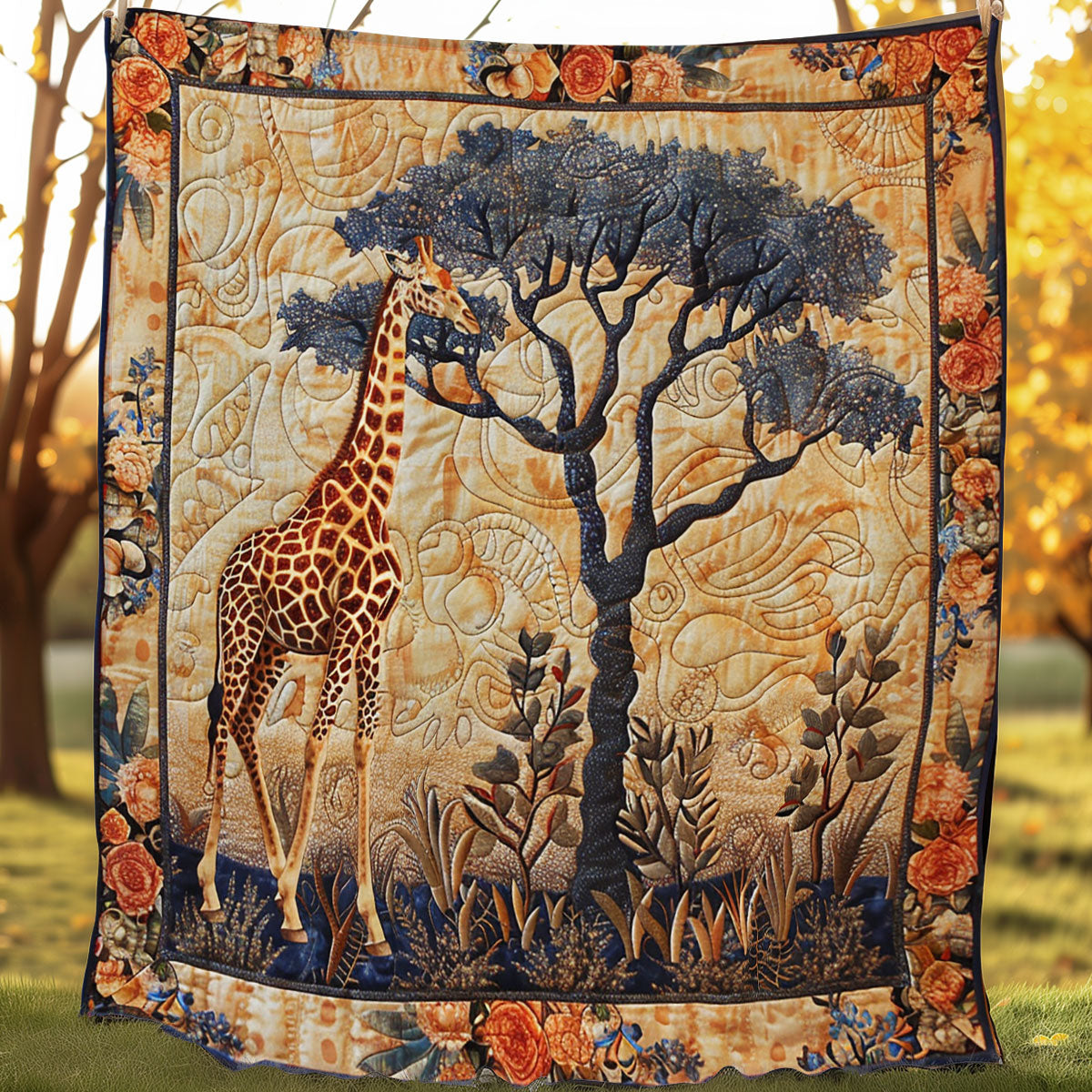 Giraffe Im Safari Quilt