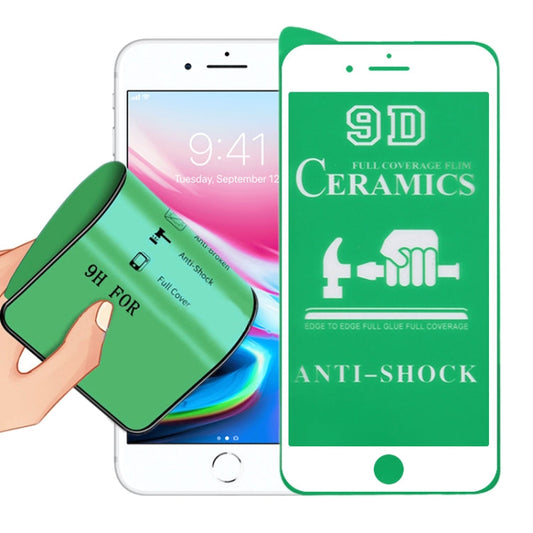 Frendorf | 2.5D Vollkleber Vollabdeckung Keramikfolie für iPhone 8 / 7 (Weiß)