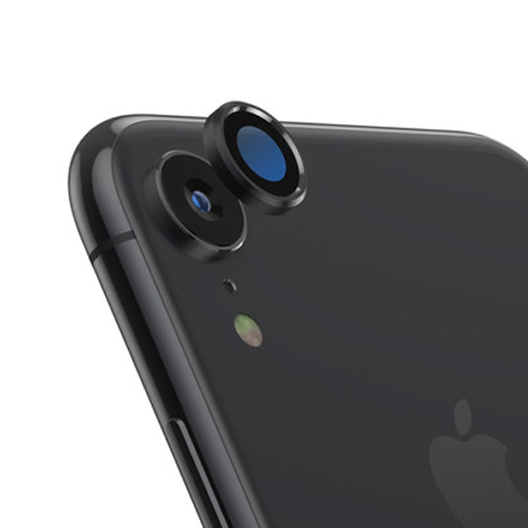 Frendorf | Für iPhone XR Titanlegierung Metall Kamera Objektivschutz Gehärtetes Glas Film (Schwarz)