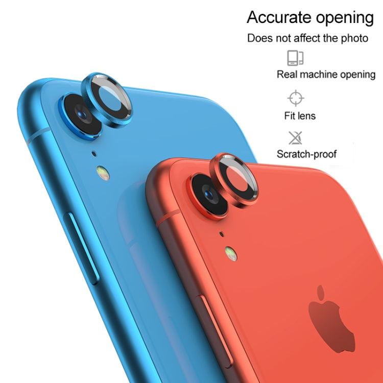 Frendorf | Für iPhone XR Titanlegierung Metall Kamera Objektivschutz Gehärtetes Glas Film (Schwarz)