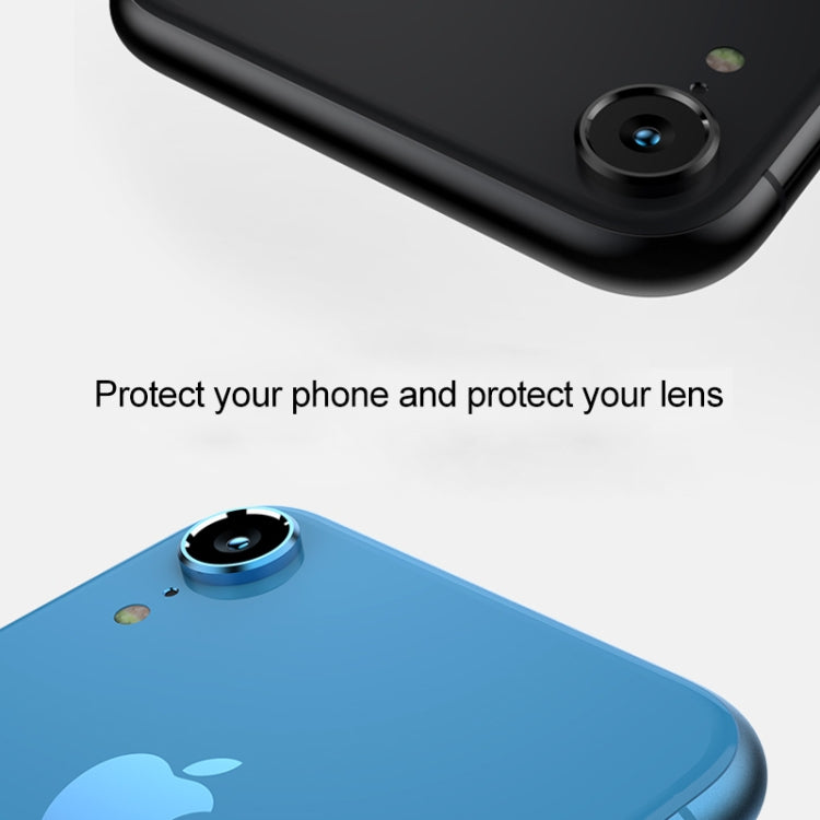 Frendorf | Für iPhone XR Titanlegierung Metall Kamera Objektivschutz Gehärtetes Glas Film (Schwarz)