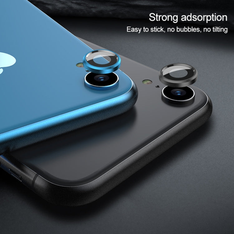 Frendorf | Für iPhone XR Titanlegierung Metall Kamera Objektivschutz Gehärtetes Glas Film (Schwarz)