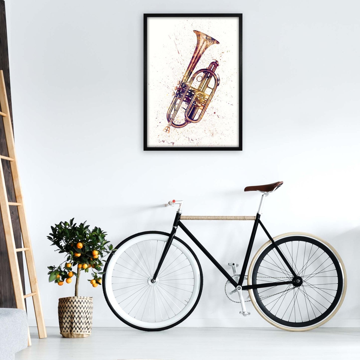 Cornet Aquarell Musik Kunstdruck