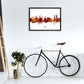 Kork Irland Skyline Rote Stadtname Druck