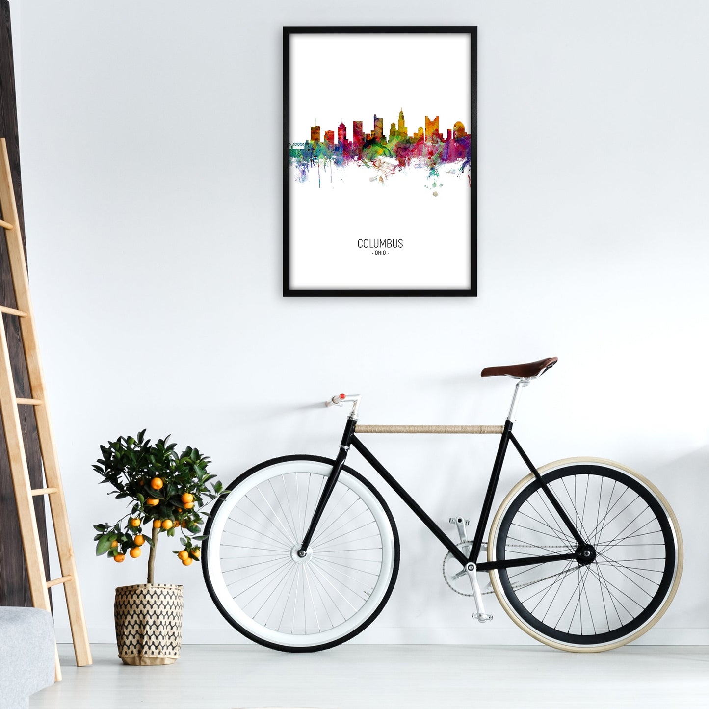 Columbus Ohio Skyline Porträt Kunstdruck