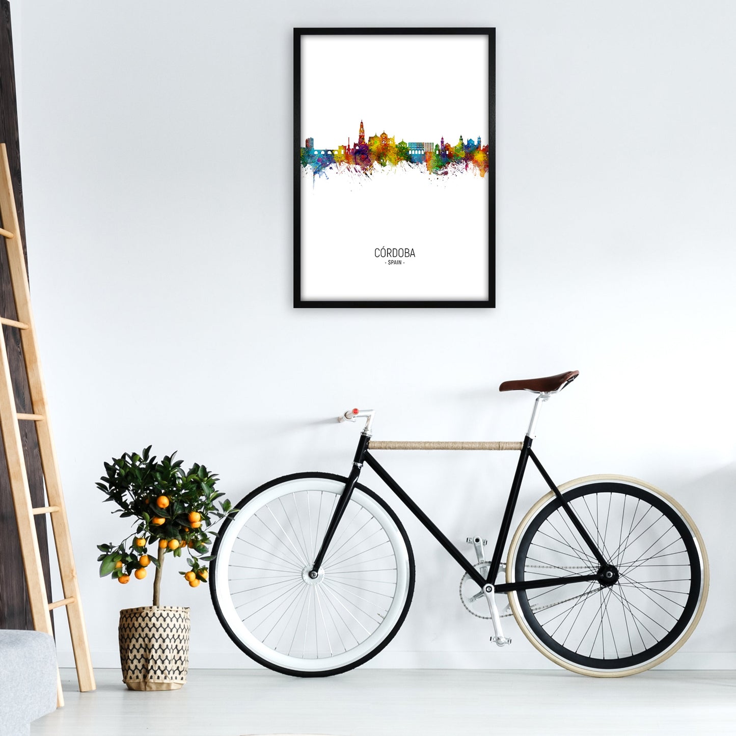 Cordoba Spanien Skyline Porträt Kunstdruck