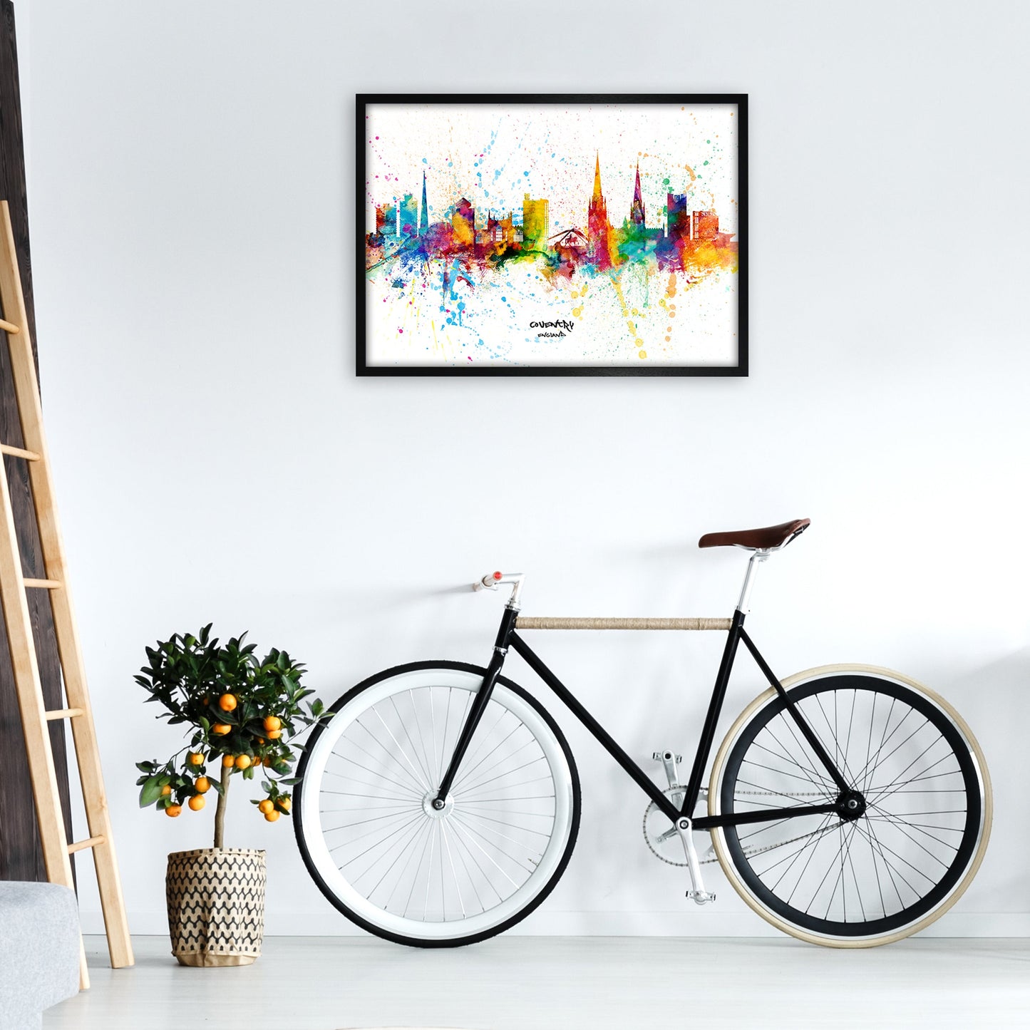 Coventry England Skyline Splash Kunstdruck