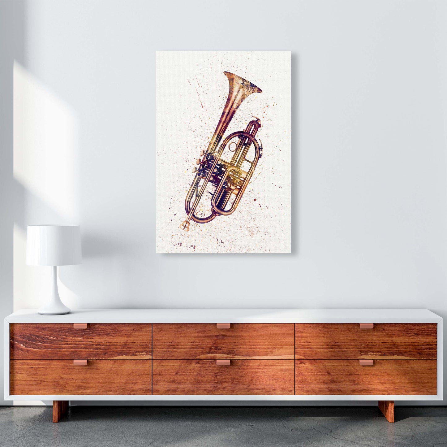Cornet Aquarell Musik Kunstdruck