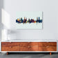 Kork Irland Skyline Blau Orange Kunstdruck