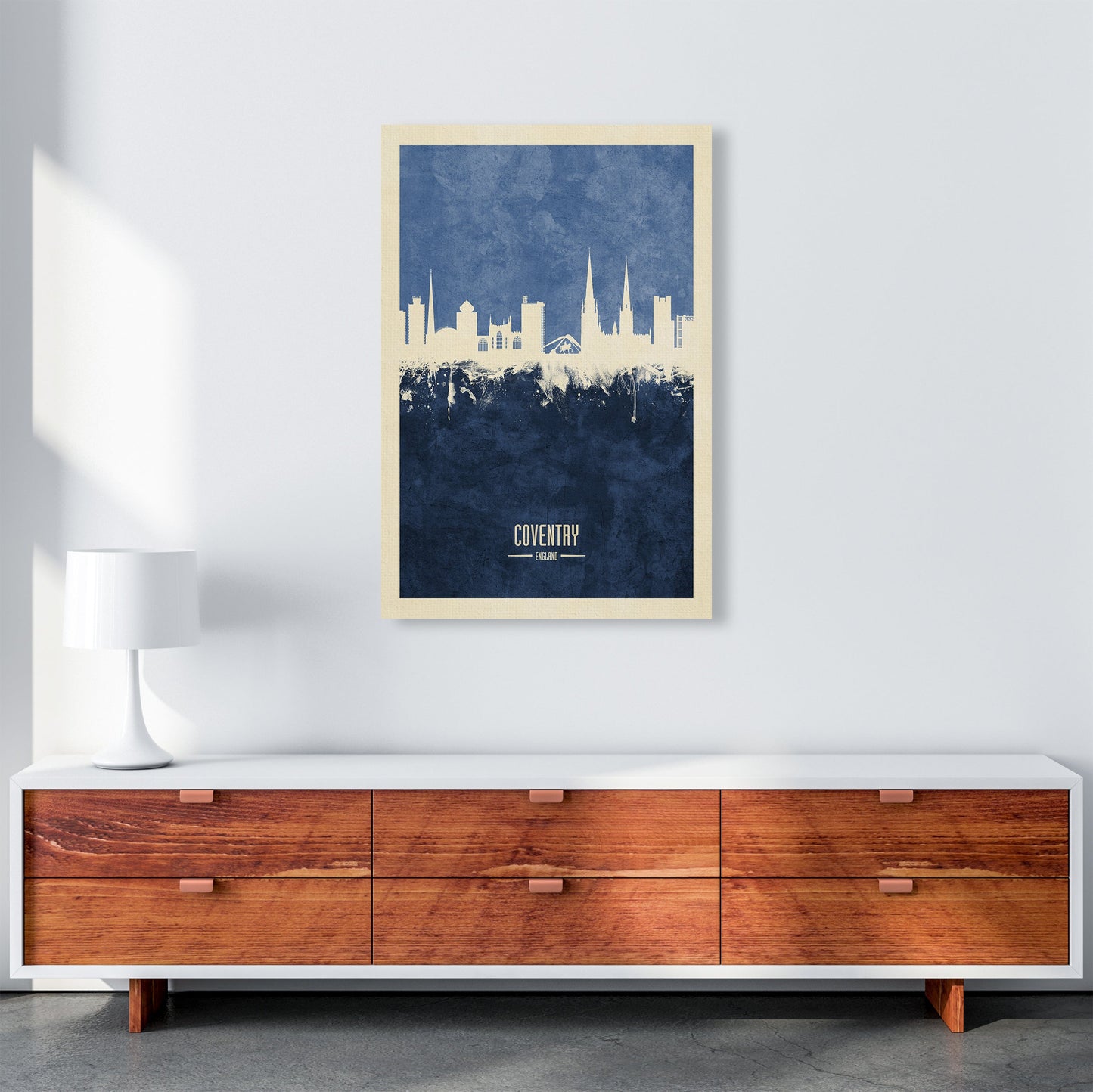 Coventry England Skyline Porträt Marine Kunstdruck