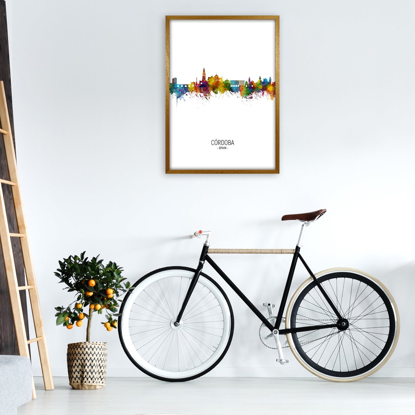 Cordoba Spanien Skyline Porträt Kunstdruck