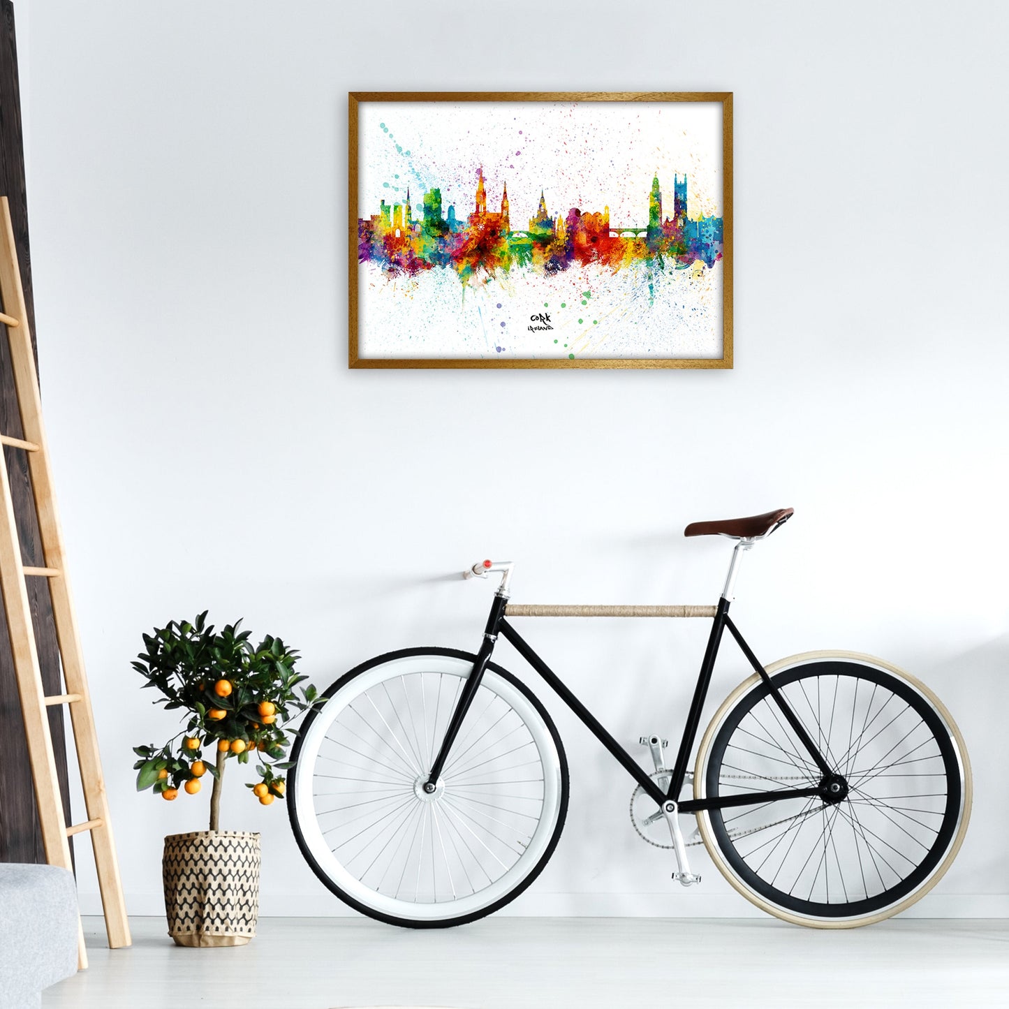 Kork Irland Skyline Splash Kunstdruck