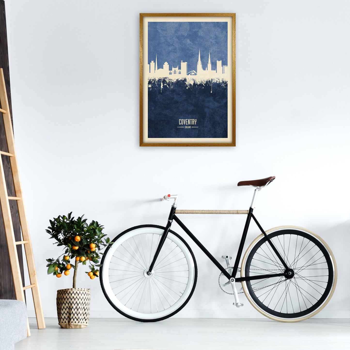 Coventry England Skyline Porträt Marine Kunstdruck