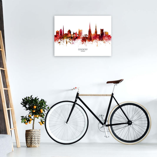 Coventry England Skyline Rote Stadtname