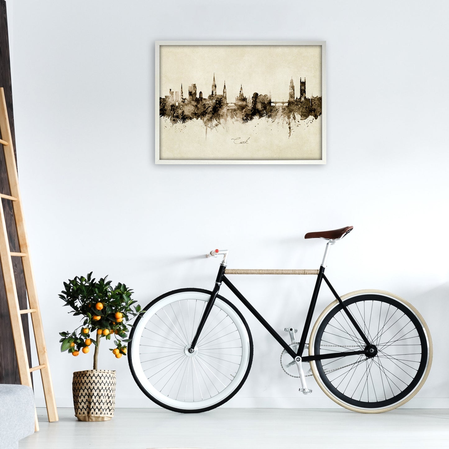Kork Irland Skyline Vintage Kunstdruck