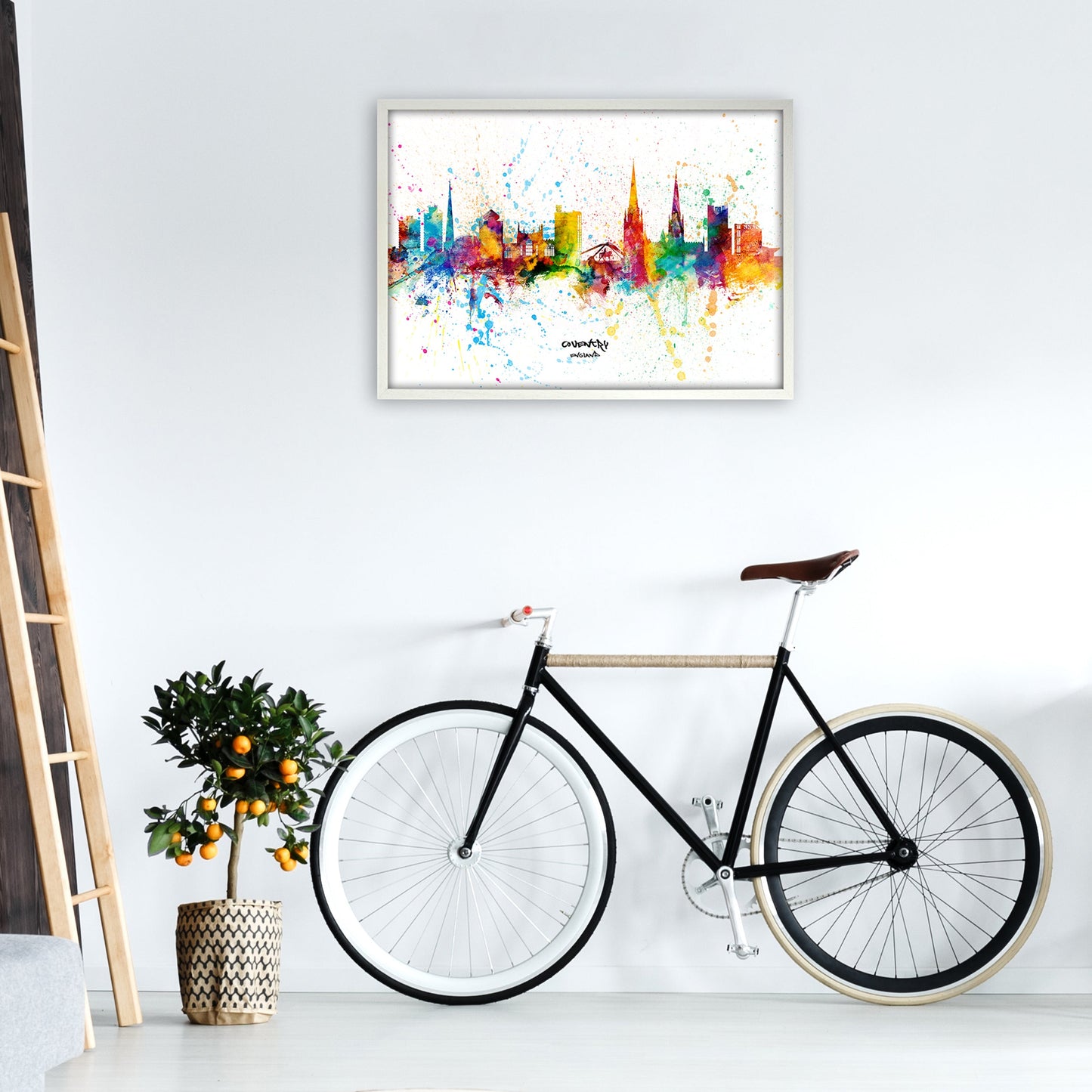Coventry England Skyline Splash Kunstdruck