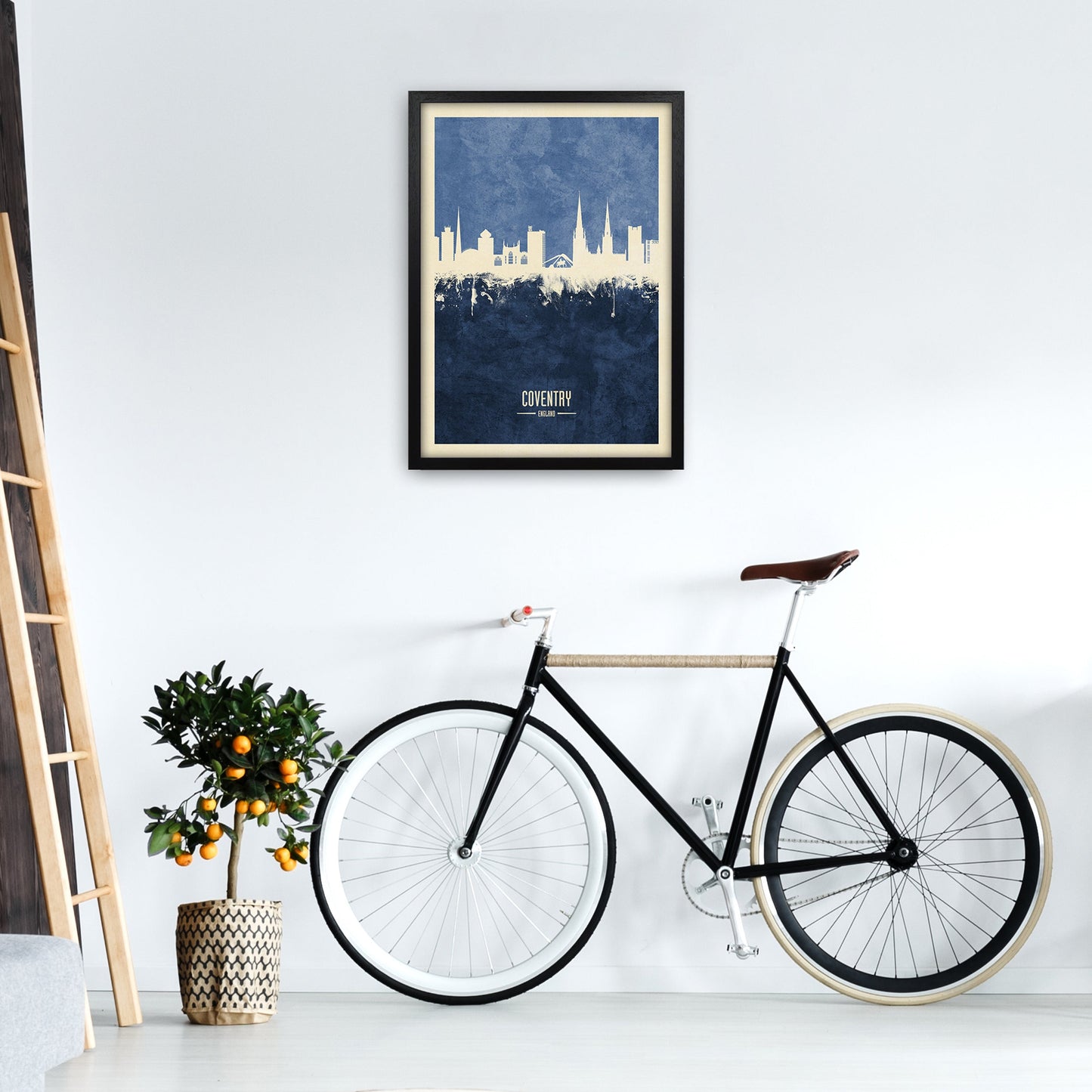 Coventry England Skyline Porträt Marine Kunstdruck
