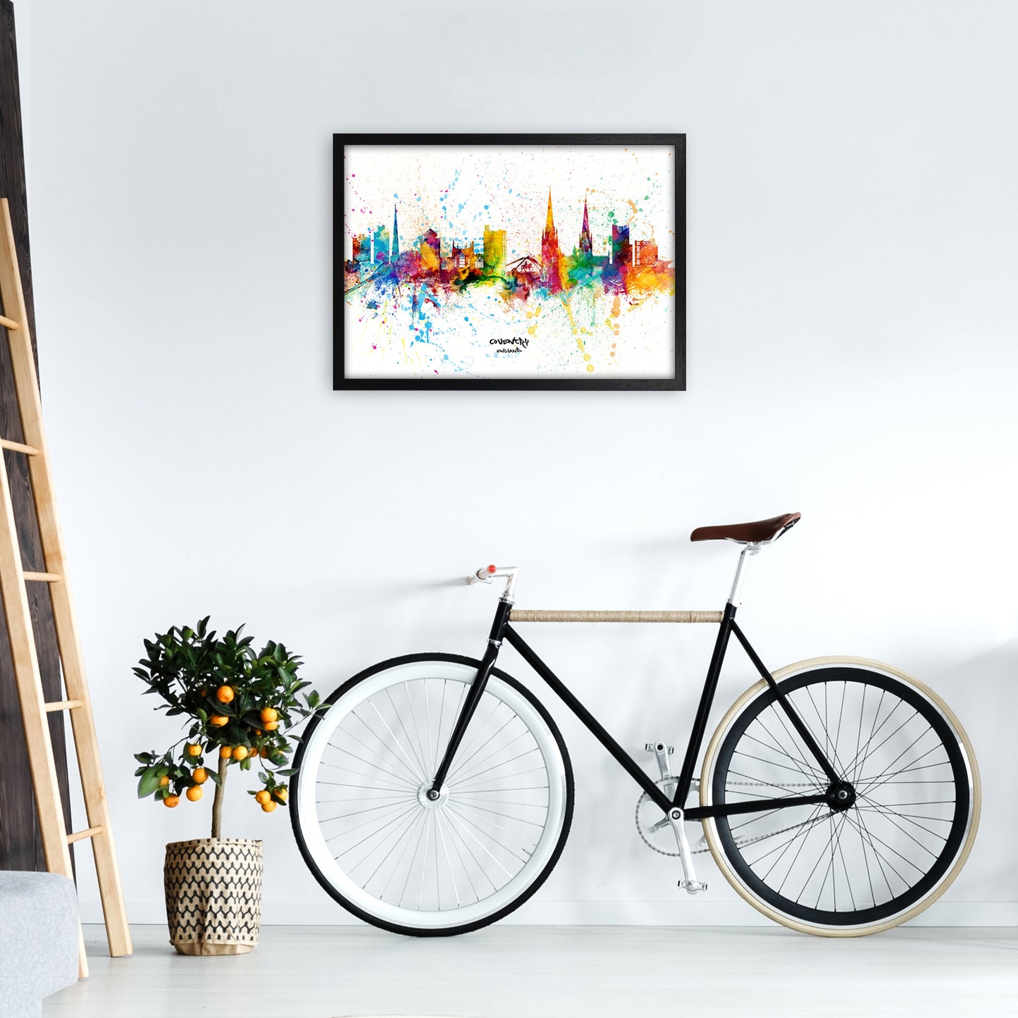 Coventry England Skyline Splash Kunstdruck