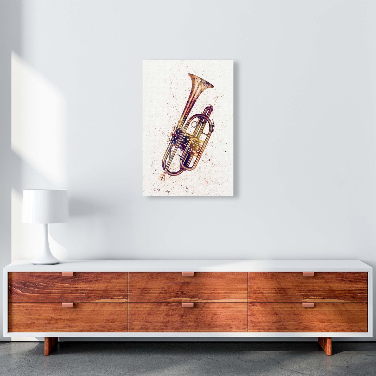 Cornet Aquarell Musik Kunstdruck