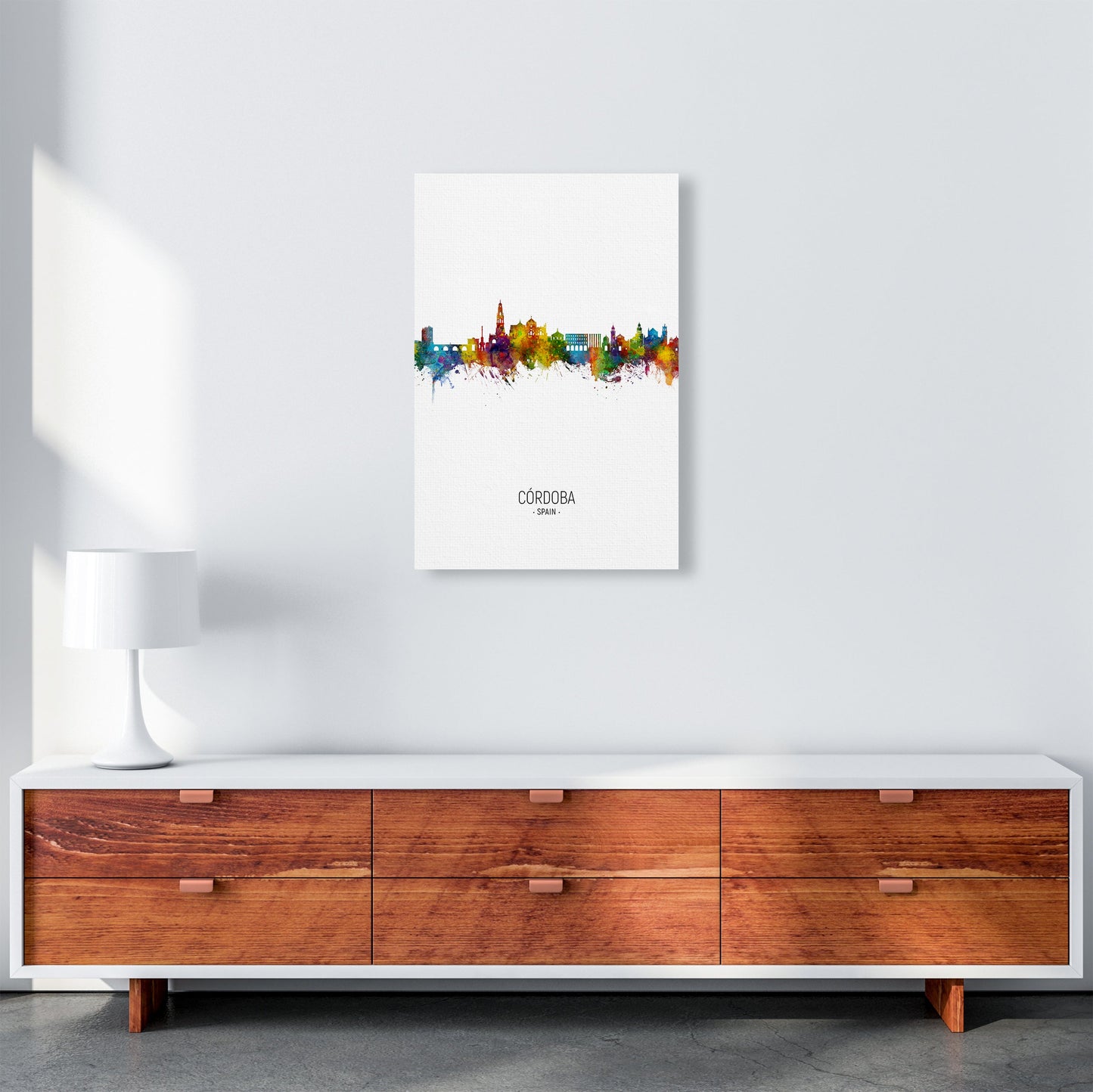 Cordoba Spanien Skyline Porträt Kunstdruck