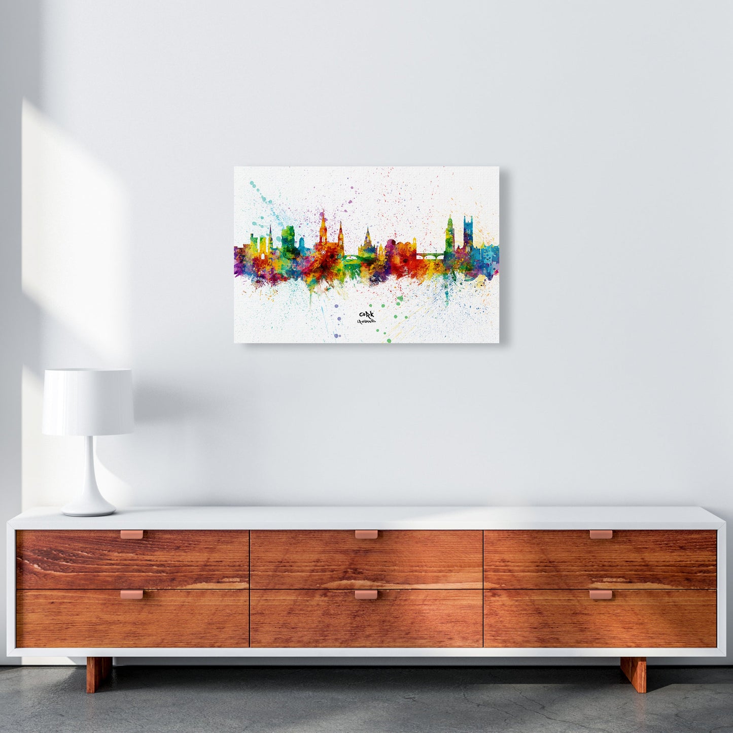 Kork Irland Skyline Splash Kunstdruck