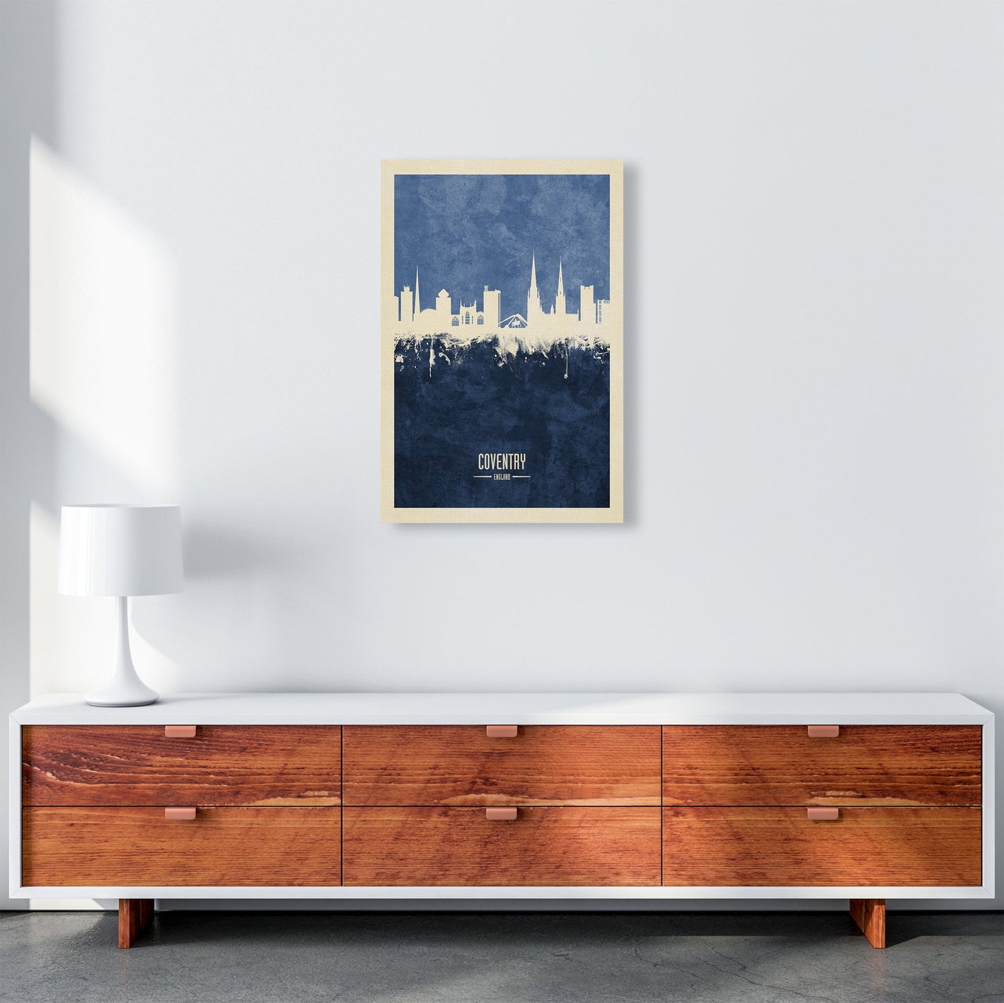 Coventry England Skyline Porträt Marine Kunstdruck