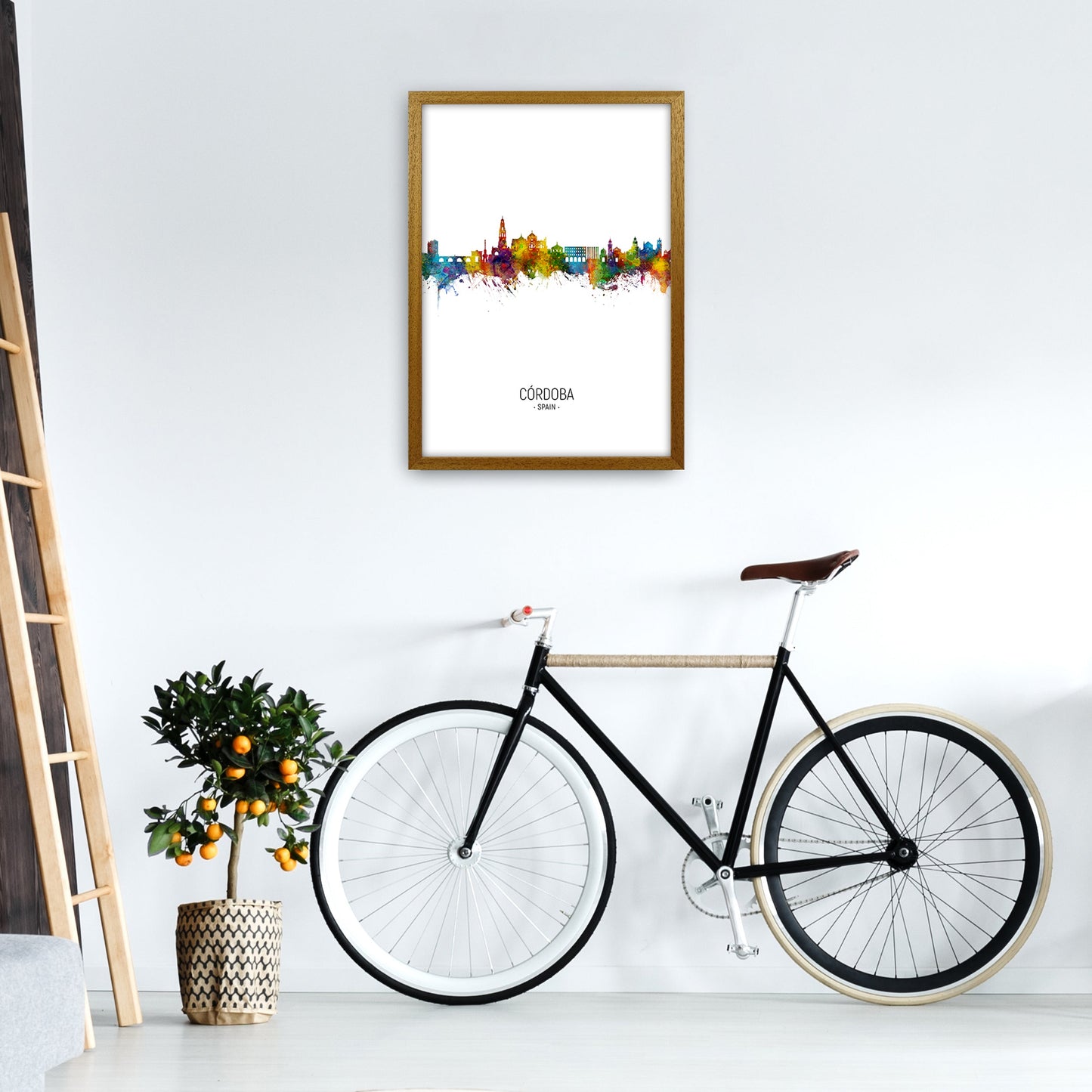Cordoba Spanien Skyline Porträt Kunstdruck