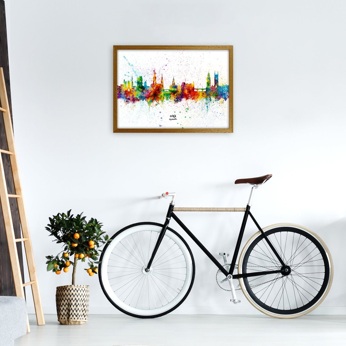 Kork Irland Skyline Splash Kunstdruck