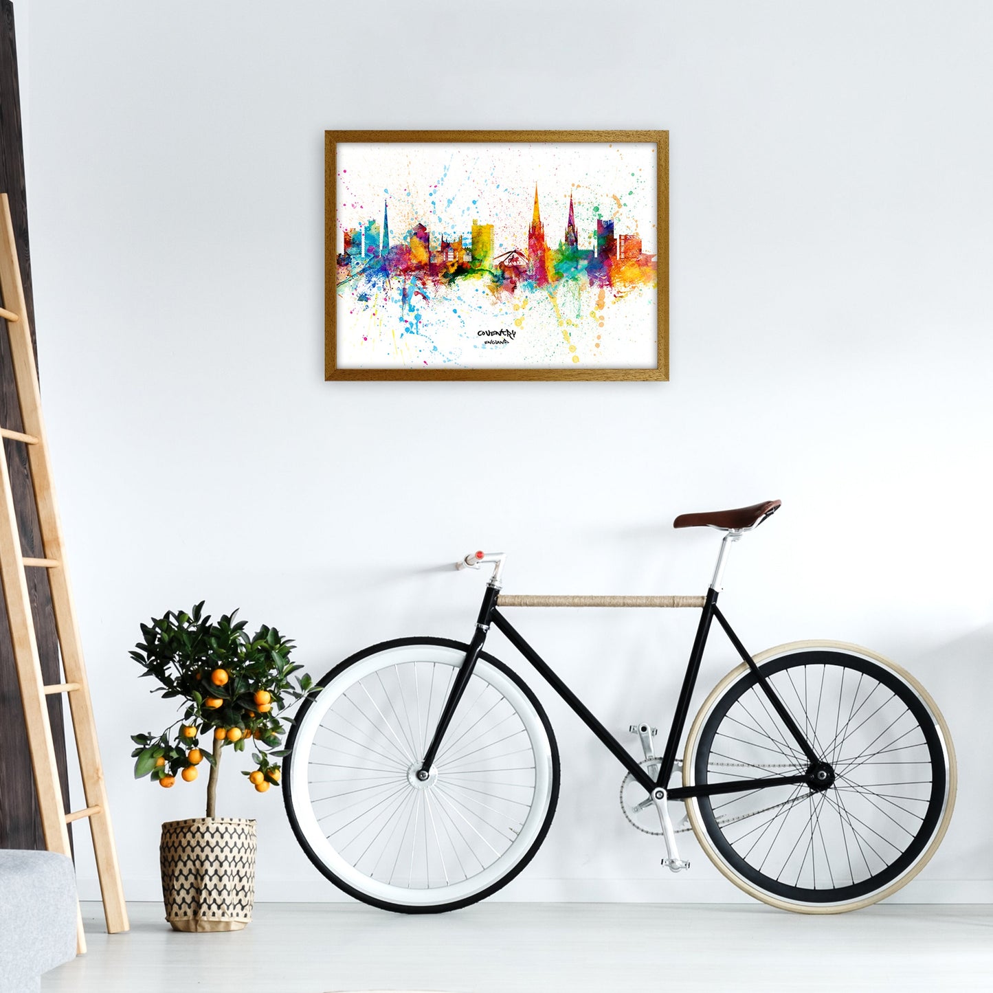 Coventry England Skyline Splash Kunstdruck