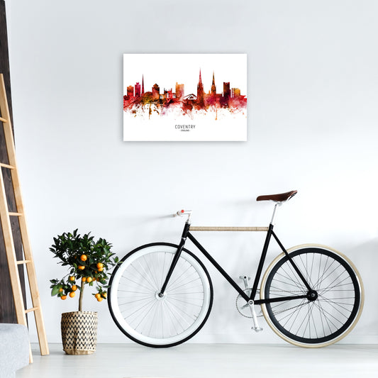 Coventry England Skyline Rote Stadtname