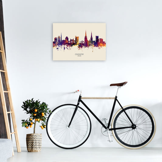 Coventry England Skyline Herbst Stadtname Kunstdruck