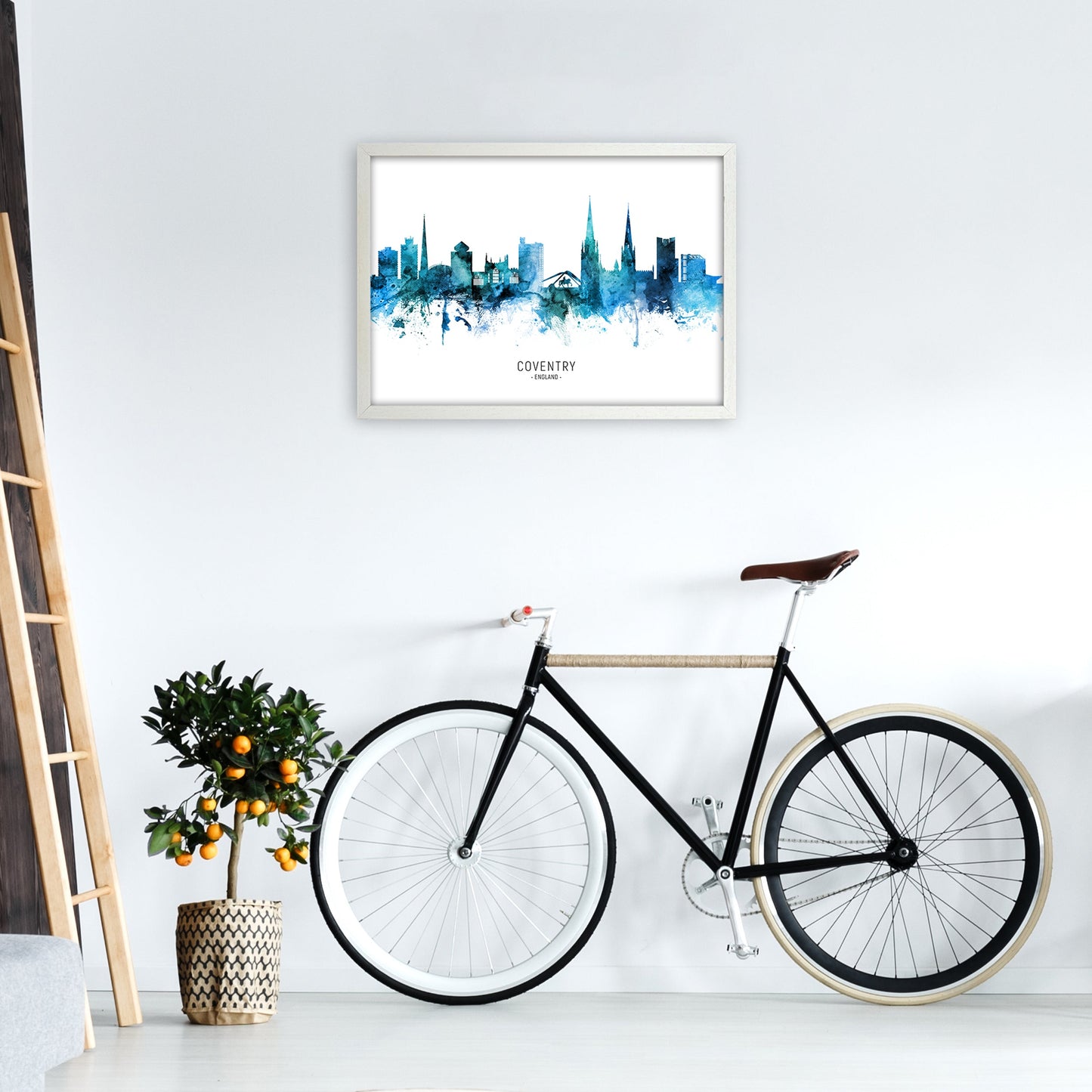 Coventry England Skyline Blaue Stadtname