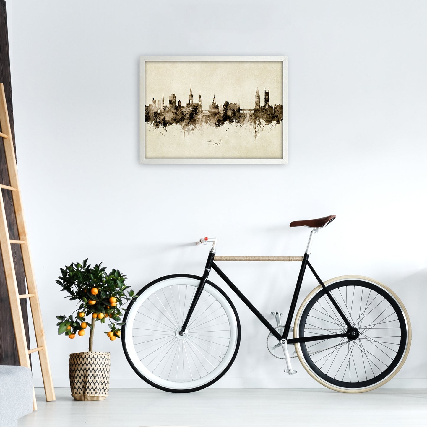 Kork Irland Skyline Vintage Kunstdruck