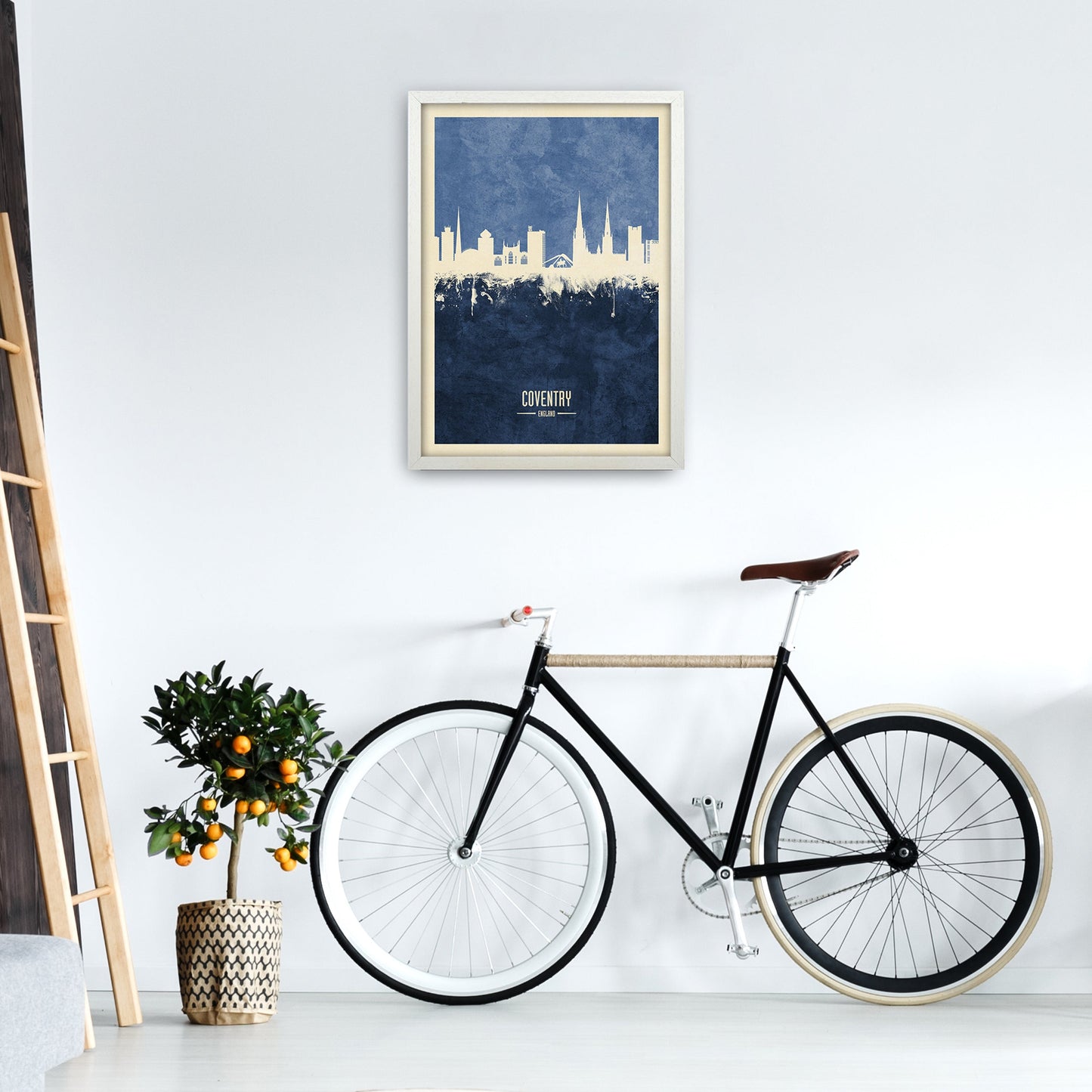 Coventry England Skyline Porträt Marine Kunstdruck