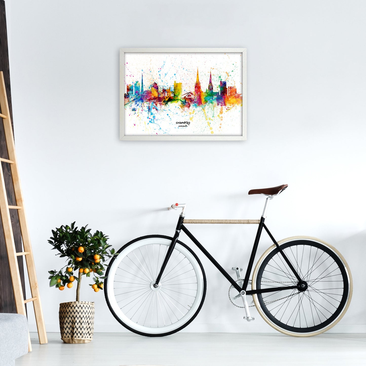 Coventry England Skyline Splash Kunstdruck