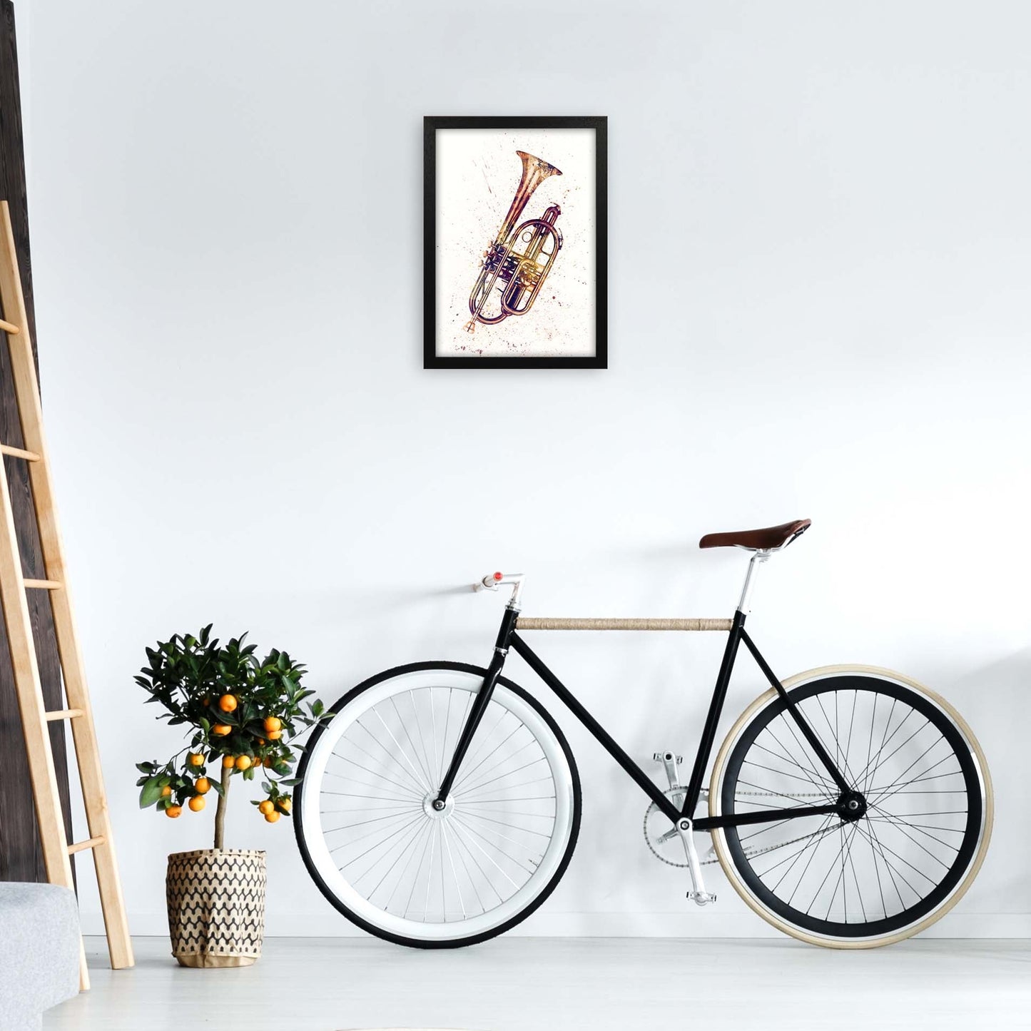 Cornet Aquarell Musik Kunstdruck